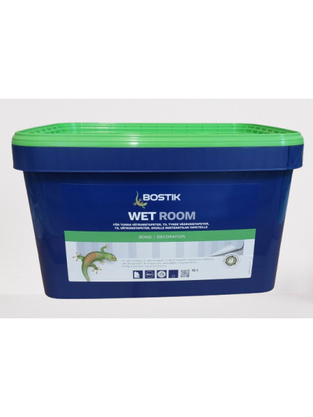 Обойный клей универсальный Bostik Wet Room (78) для влажных помещений, 15 л