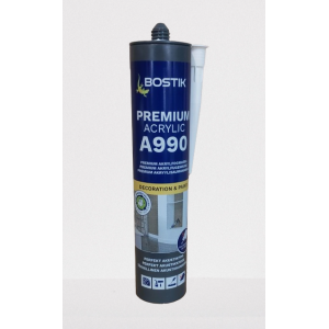 Bostik A990 PREMIUM ACRYLIС премиальный белый акриловый герметик для внутренних работ. 0,3л