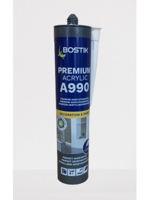 Bostik A990 PREMIUM ACRYLIС премиальный белый акриловый герметик для внутренних работ. 0,3л