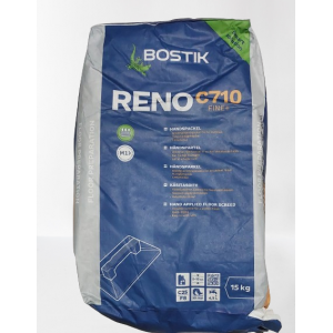 Bostik RENO C710 FINE + (3020 Fine,)15 кг шпаклевка для бетонных полов, цементная, быстросохнущая. 