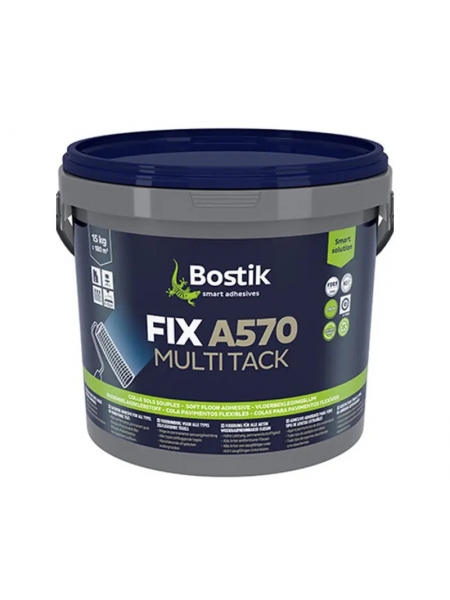 Bostik FIX A570 MULTI TACK, 15 кг. Клей-фиксатор для гибких напольных покрытий 