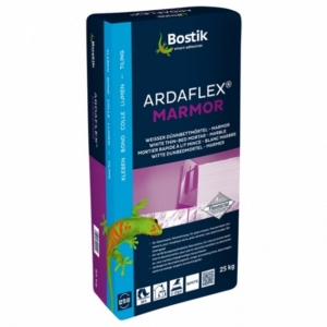  BOSTIK ARDAFLEX MARMOR белый цементный клей для широкоформатной плитки и мозаики. 25кг