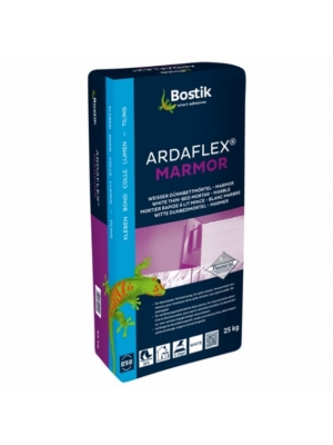  BOSTIK ARDAFLEX MARMOR белый цементный клей для широкоформатной плитки и мозаики. 25кг