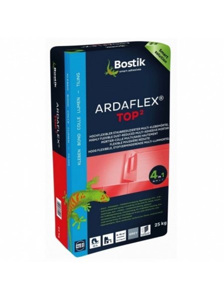 BOSTIK ARDAFLEX TOP2 высокоэластичный непылящий цементный клей для плитки и керамогранита. 25кг