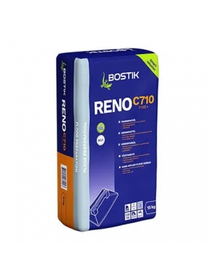 Bostik RENO C710 FINE + (3020 Fine,)15 кг шпаклевка для бетонных полов, цементная, быстросохнущая. 