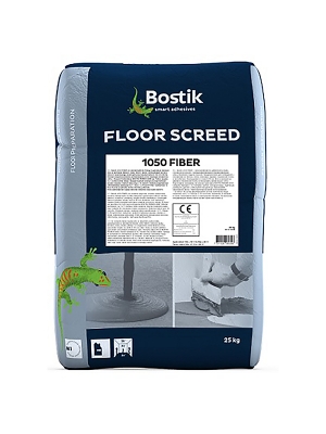 Bostik Floor Screed 1050 Fiber, 25 кг cамовыравнивающаяся смесь для пола армированная 