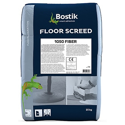 Bostik Floor Screed 1050 Fiber, 25 кг cамовыравнивающаяся смесь для пола армированная 