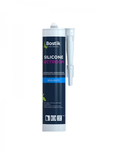 Bostik SILICONE WET ROOM премиальный санитарный силиконовый герметик для внутренних работ. 0,3л