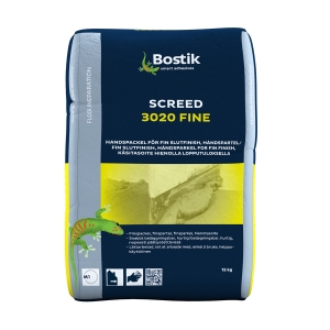 Шпаклевка для бетонных полов цементная быстросохнущая Bostik Screed 3020 Fine, 15 кг 