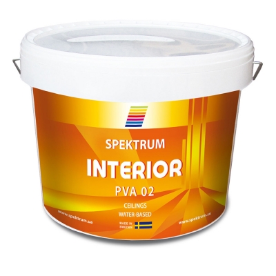 Краска водоэмульсионная для потолков Spektrum Interior 02 (vit), 10 л