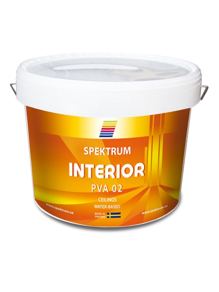 Краска водоэмульсионная для потолков Spektrum Interior 02 (vit), 10 л