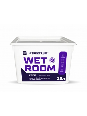 Клей влагостойкий для обоев готовый Spektrum Wet Room, 15л