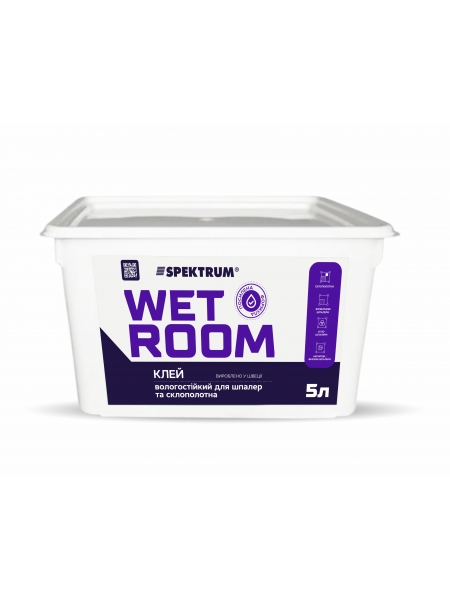 Готовый влагостойкий клей для обоев Spektrum Wet Room, 5л