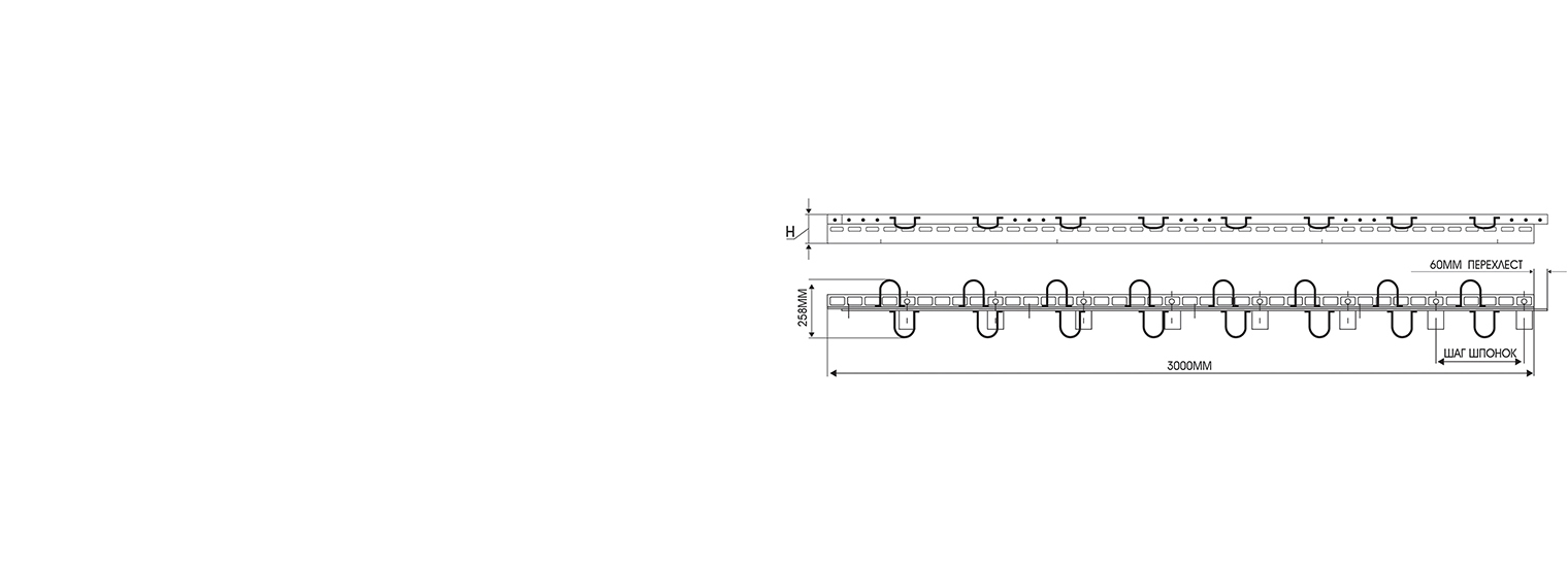 Профиль для деформационного шва ПДШ Альфа-профиль α-240-290 производство Спектрум